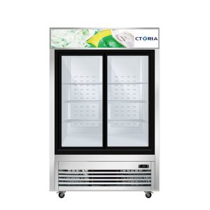 Exhibidor Refrigerado Vertical de 2 Puertas de Vidrio